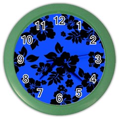 Dark Blue Hawaiian Color Wall Clocks by AlohaStore