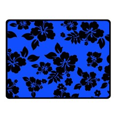 Dark Blue Hawaiian Fleece Blanket (small) by AlohaStore