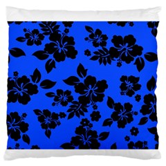 Dark Blue Hawaiian Standard Flano Cushion Case (two Sides) by AlohaStore