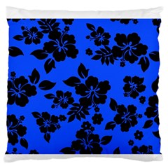 Dark Blue Hawaiian Large Flano Cushion Case (one Side) by AlohaStore