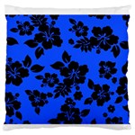 Dark Blue Hawaiian Large Flano Cushion Case (One Side) Front