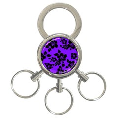 Violet Dark Hawaiian 3-ring Key Chains by AlohaStore