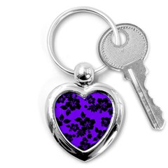 Violet Dark Hawaiian Key Chains (heart)  by AlohaStore