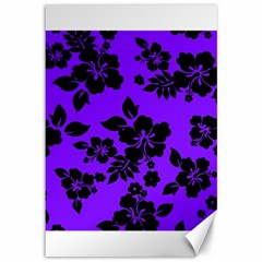 Violet Dark Hawaiian Canvas 12  X 18   by AlohaStore