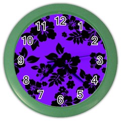 Violet Dark Hawaiian Color Wall Clocks by AlohaStore