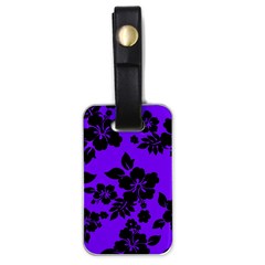 Violet Dark Hawaiian Luggage Tags (one Side)  by AlohaStore