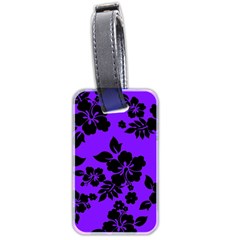 Violet Dark Hawaiian Luggage Tags (two Sides) by AlohaStore