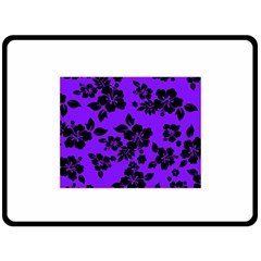 Violet Dark Hawaiian Double Sided Fleece Blanket (large)  by AlohaStore