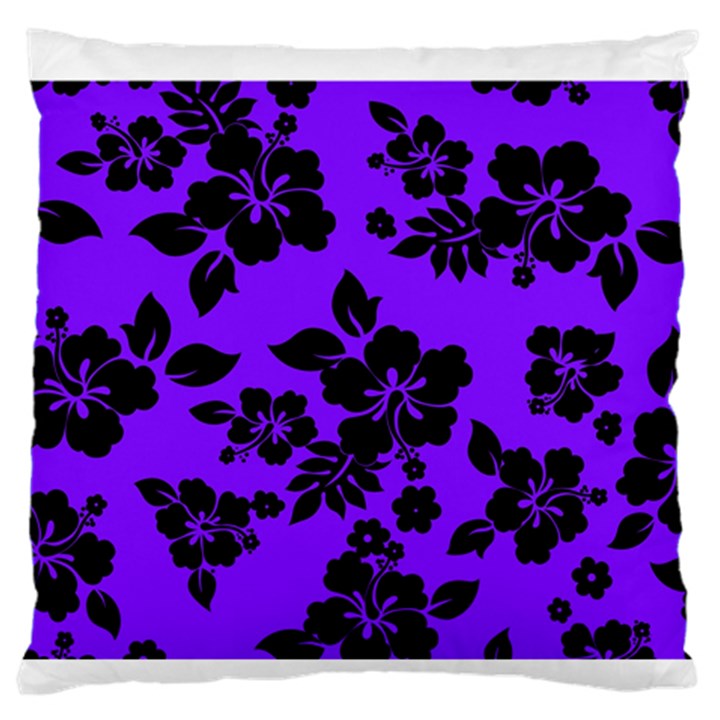 Violet Dark Hawaiian Large Flano Cushion Case (Two Sides)