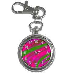 Swish Bright Pink Green Design Key Chain Watches by BrightVibesDesign