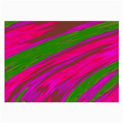 Swish Bright Pink Green Design Large Glasses Cloth (2-side) by BrightVibesDesign