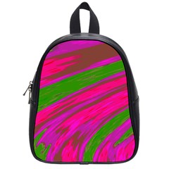 Swish Bright Pink Green Design School Bags (small)  by BrightVibesDesign