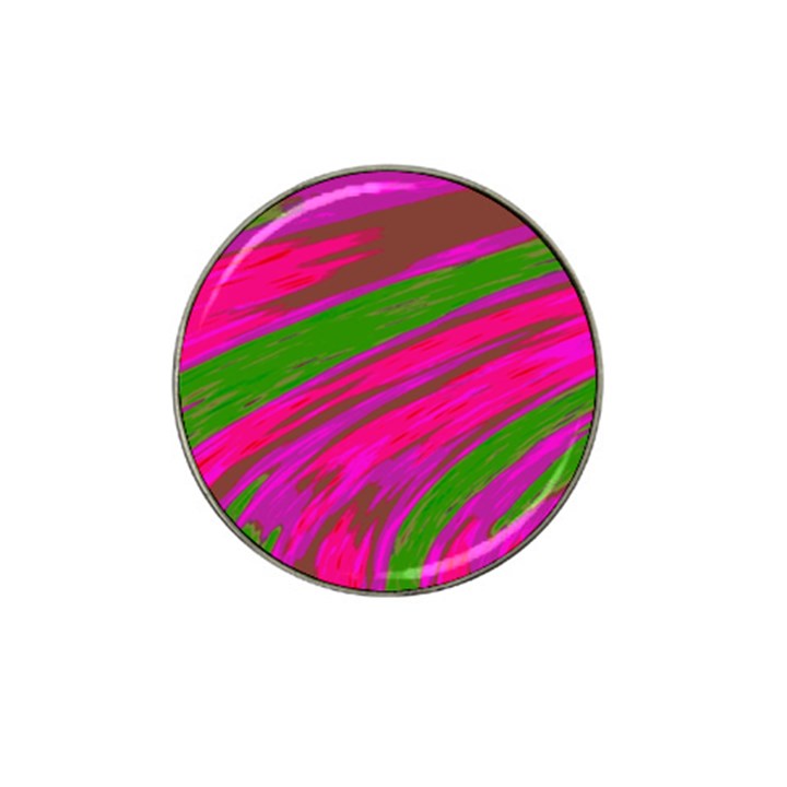 Swish Bright Pink Green Design Hat Clip Ball Marker