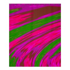 Swish Bright Pink Green Design Shower Curtain 60  x 72  (Medium) 