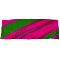 Swish Bright Pink Green Design Body Pillow Case Dakimakura (two Sides) by BrightVibesDesign