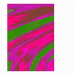 Swish Bright Pink Green Design Small Garden Flag (Two Sides) Front