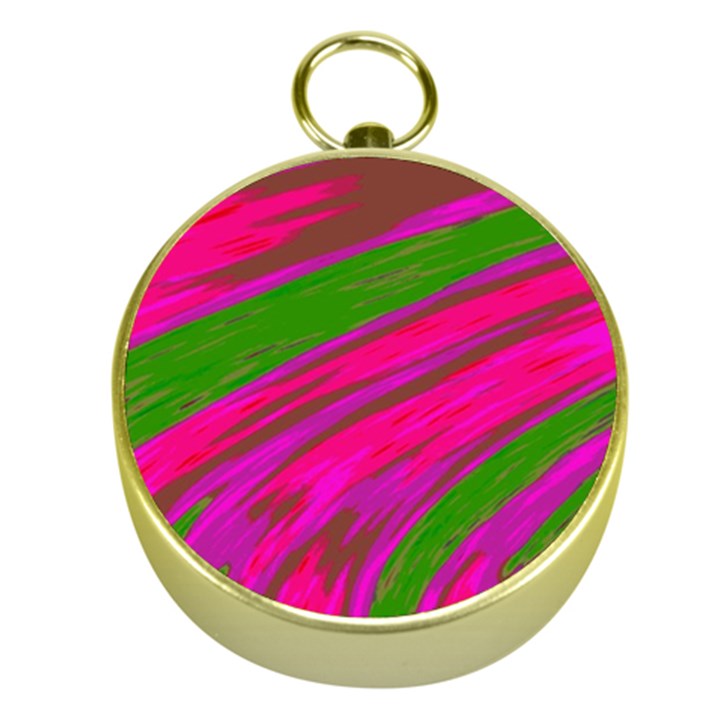 Swish Bright Pink Green Design Gold Compasses