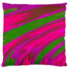 Swish Bright Pink Green Design Standard Flano Cushion Case (Two Sides)