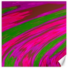 Swish Bright Pink Green Design Canvas 20  x 20  