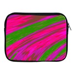 Swish Bright Pink Green Design Apple iPad 2/3/4 Zipper Cases Front