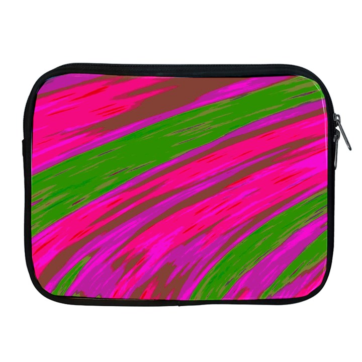 Swish Bright Pink Green Design Apple iPad 2/3/4 Zipper Cases