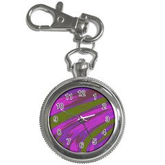 Swish Purple Green Key Chain Watches by BrightVibesDesign