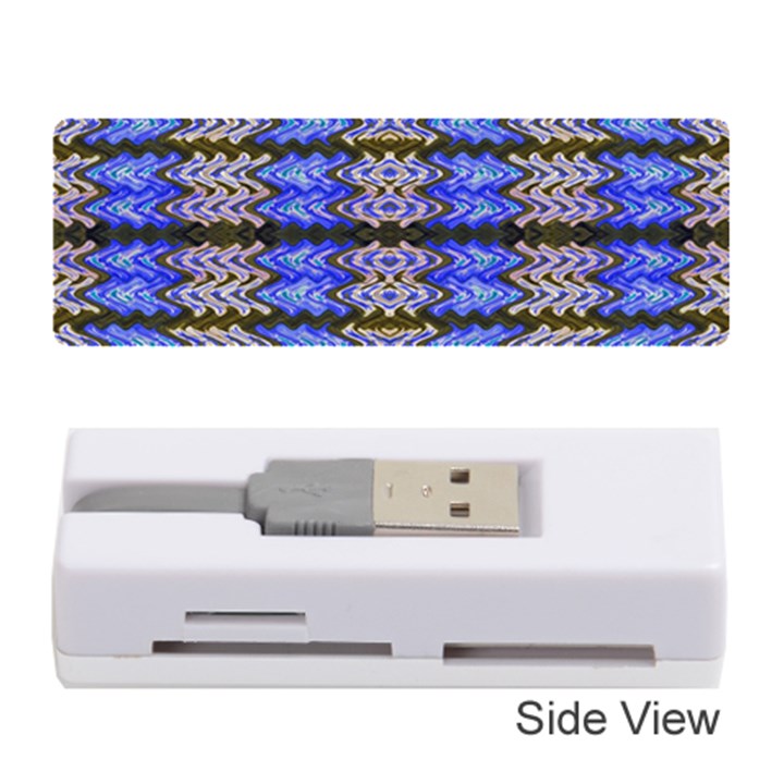 Pattern Tile Blue White Green Memory Card Reader (Stick) 