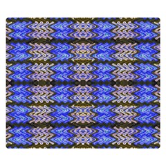 Pattern Tile Blue White Green Double Sided Flano Blanket (small)  by BrightVibesDesign