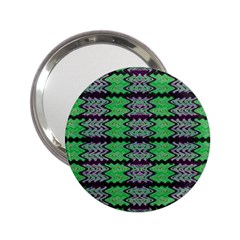 Pattern Tile Green Purple 2 25  Handbag Mirrors by BrightVibesDesign