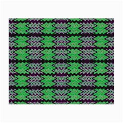 Pattern Tile Green Purple Small Glasses Cloth by BrightVibesDesign