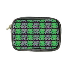 Pattern Tile Green Purple Coin Purse by BrightVibesDesign