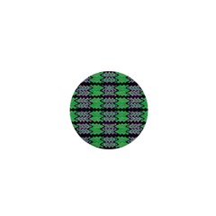 Pattern Tile Green Purple 1  Mini Magnets by BrightVibesDesign