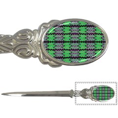 Pattern Tile Green Purple Letter Openers by BrightVibesDesign