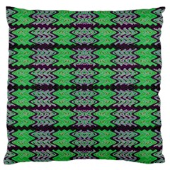 Pattern Tile Green Purple Large Flano Cushion Case (one Side) by BrightVibesDesign