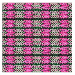 Pattern Tile Pink Green White Large Satin Scarf (square) by BrightVibesDesign