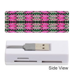 Pattern Tile Pink Green White Memory Card Reader (stick)  by BrightVibesDesign