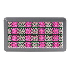 Pattern Tile Pink Green White Memory Card Reader (mini) by BrightVibesDesign