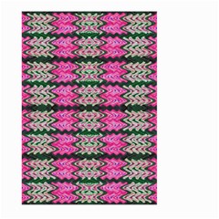 Pattern Tile Pink Green White Large Garden Flag (two Sides) by BrightVibesDesign