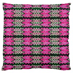 Pattern Tile Pink Green White Large Cushion Case (one Side) by BrightVibesDesign