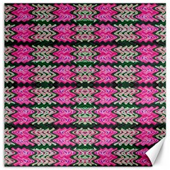 Pattern Tile Pink Green White Canvas 20  X 20   by BrightVibesDesign