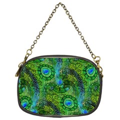 Emerald Boho Abstract Chain Purses (one Side)  by KirstenStar