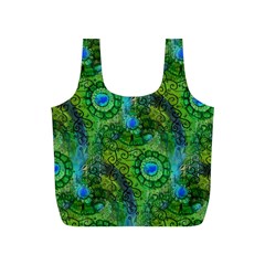 Emerald Boho Abstract Full Print Recycle Bags (s)  by KirstenStar