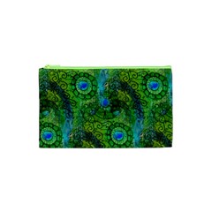 Emerald Boho Abstract Cosmetic Bag (xs) by KirstenStar