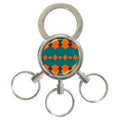 Rhombus And Other Shapes                                                                      			3-ring Key Chain by LalyLauraFLM