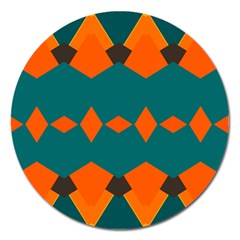 Rhombus And Other Shapes                                                                      			magnet 5  (round) by LalyLauraFLM