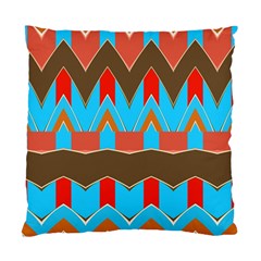 Blue Brown Chevrons                                                                       	standard Cushion Case (two Sides) by LalyLauraFLM