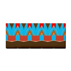 Blue Brown Chevrons                                                                       			hand Towel by LalyLauraFLM