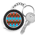 Blue brown chevrons                                                                       			Measuring Tape Front