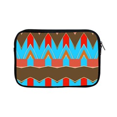 Blue Brown Chevrons                                                                       			apple Ipad Mini Zipper Case by LalyLauraFLM