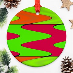 Wavy Design                                                                        			ornament (round) by LalyLauraFLM